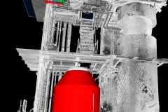 This  image shows the point cloud with equipment placed.